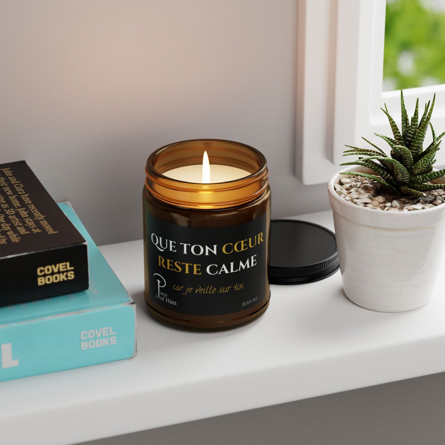 Que ton cœur reste calme- Scented Soy Candle- black