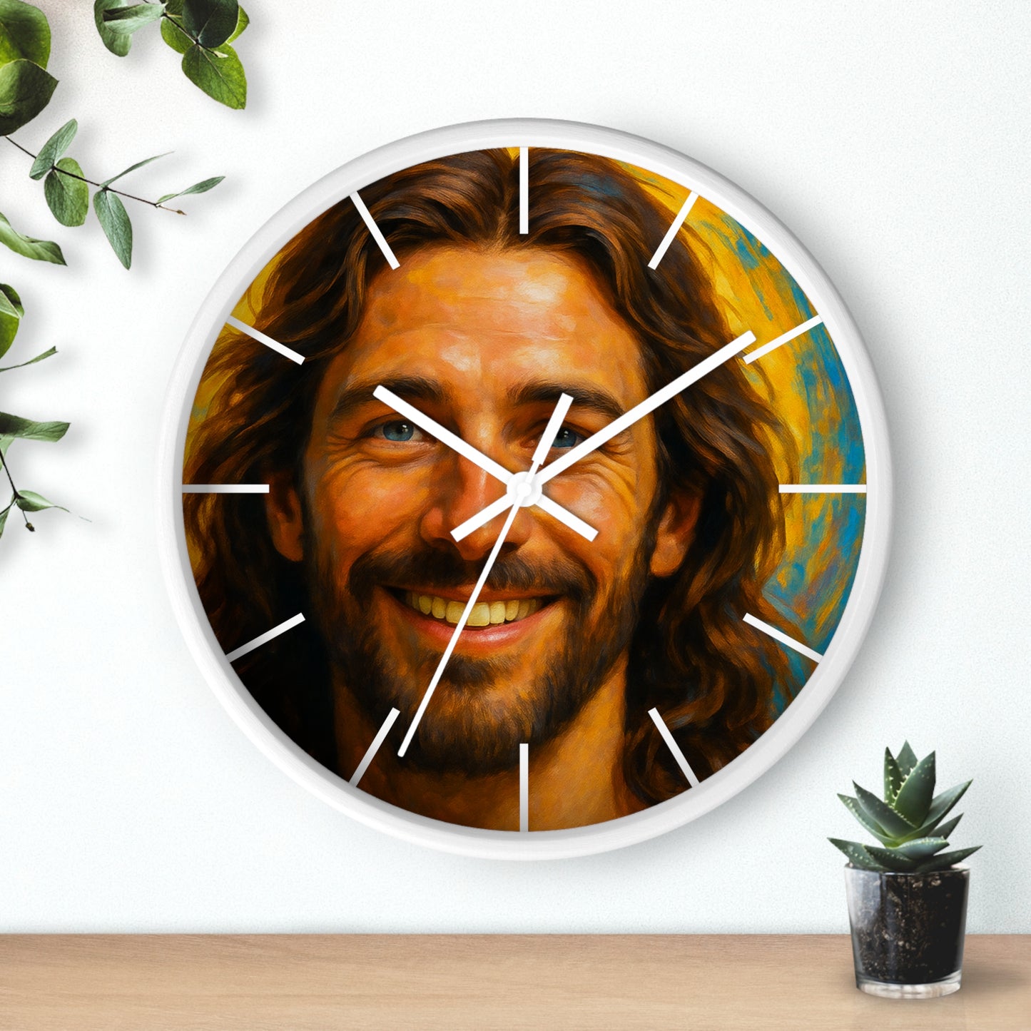 Smiling Jesus - Wall clock