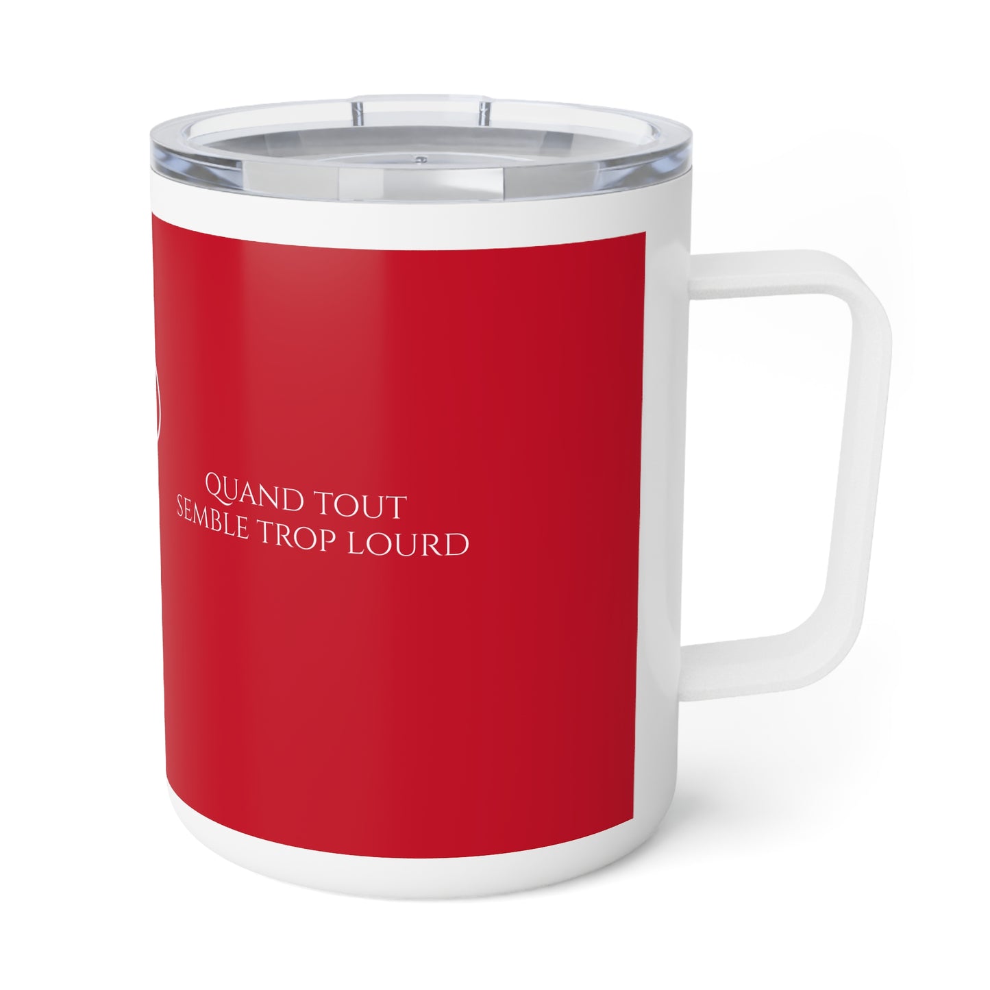 Viens poser ton fardeau - Insulated Coffee Mug - burgundy
