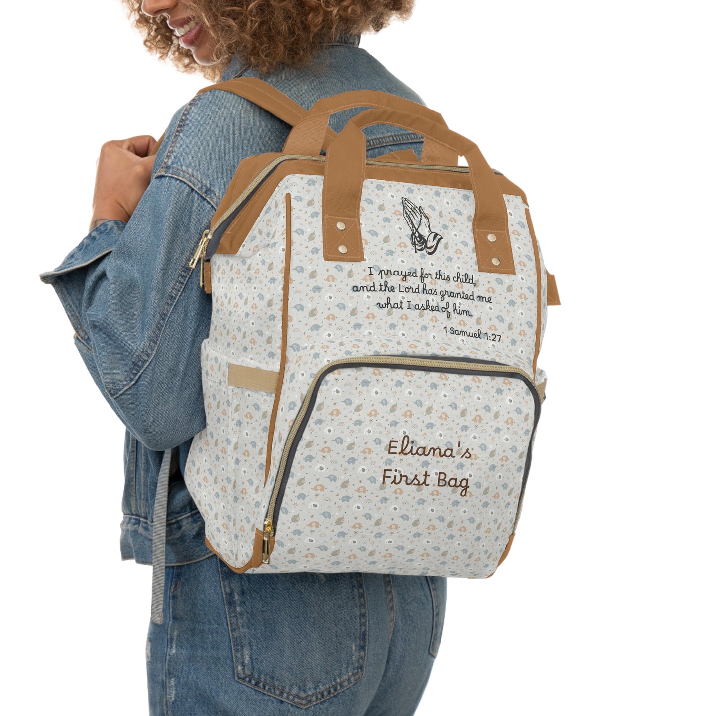 Personalizable Answered Prayer Diaper Backpack