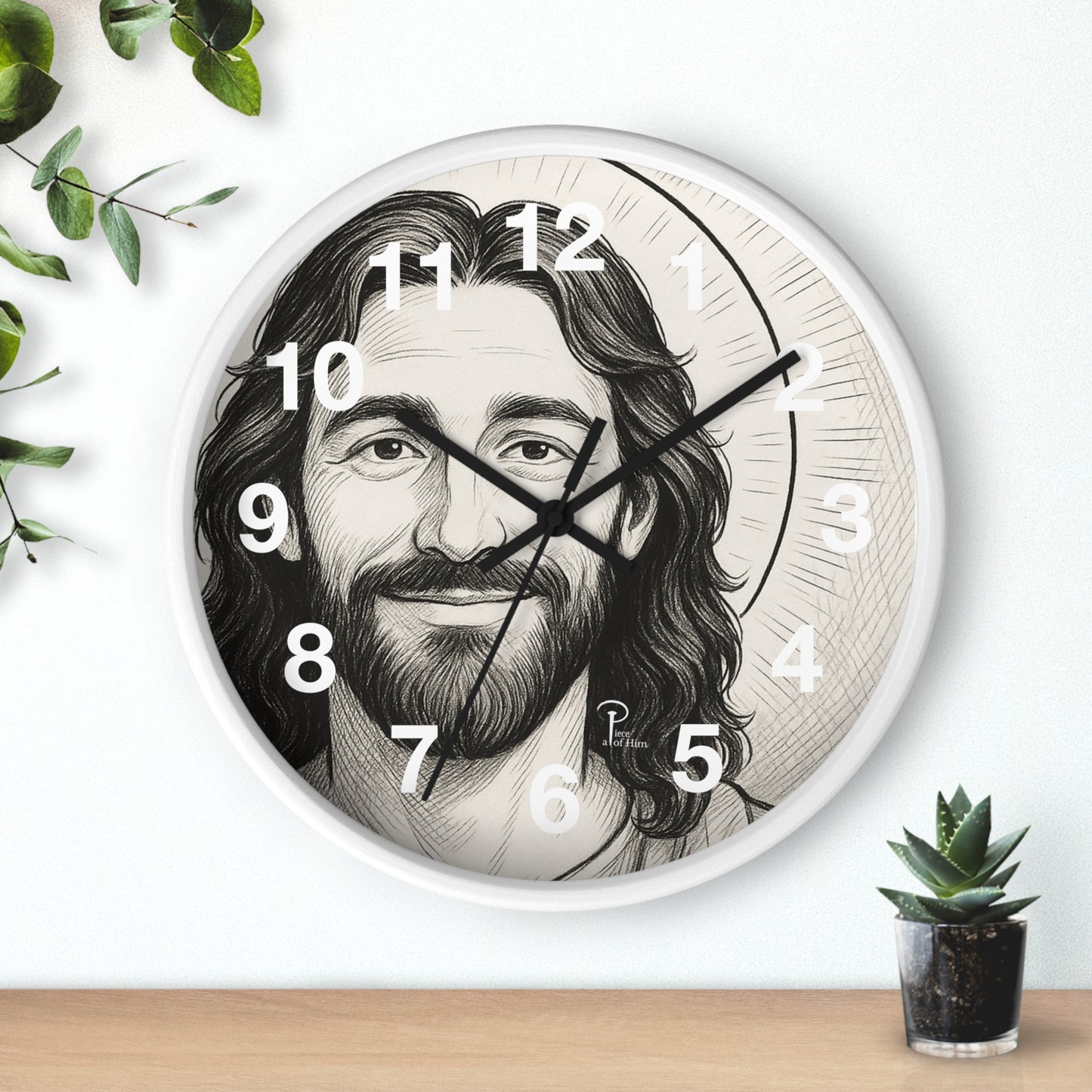 Smiling Jesus Wall Clock - Faithful Decor for Home or Office
