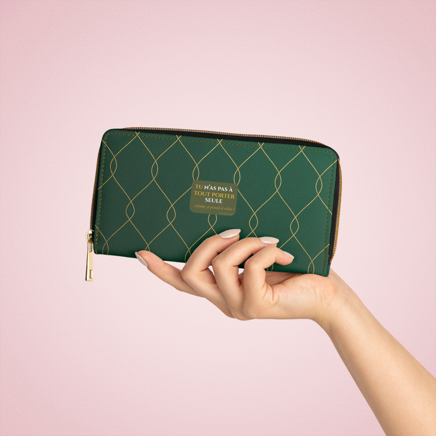 Tu n'as pas à tout porter seule - Chic Zipper Wallet -emerald green