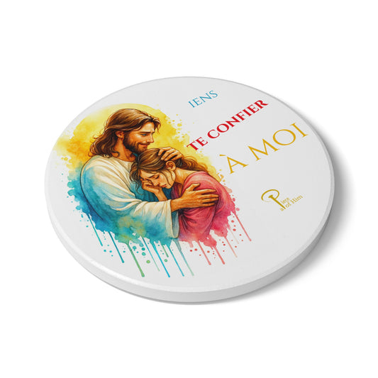 Viens te confier à moi - Ceramic Coaster