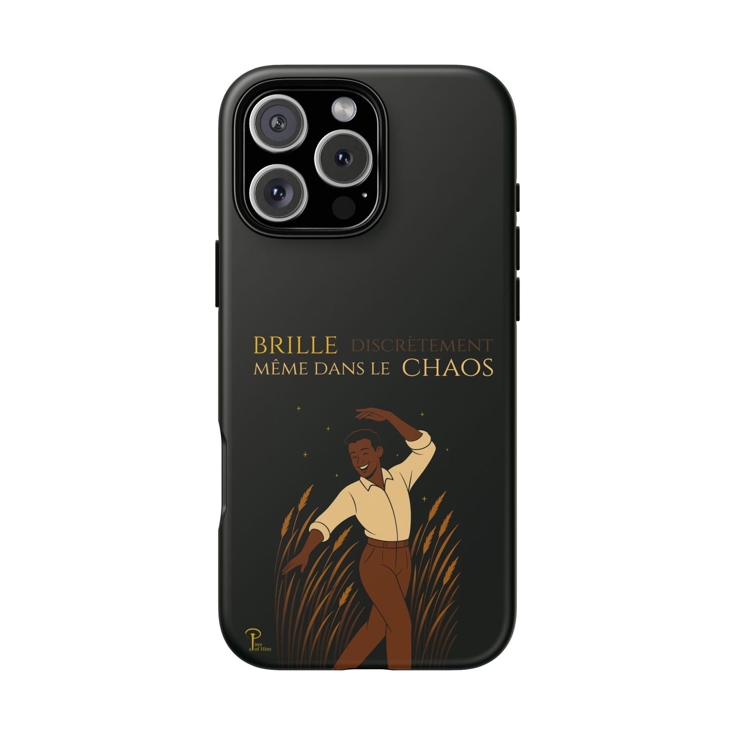 Brille discrètement - Chic Phone Case with a man dancing - black