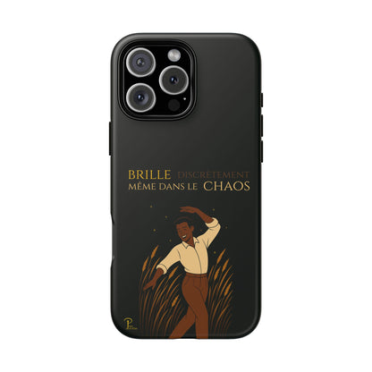 Brille discrètement - Chic Phone Case with a man dancing - black