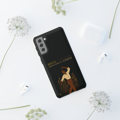 Brille discrètement - Chic Phone Case with a man dancing - black
