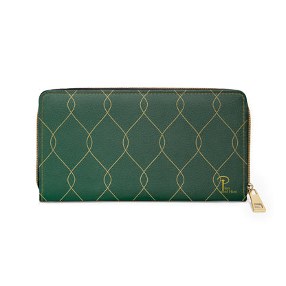 a Piece of Him - Chic zipper wallet emerald green