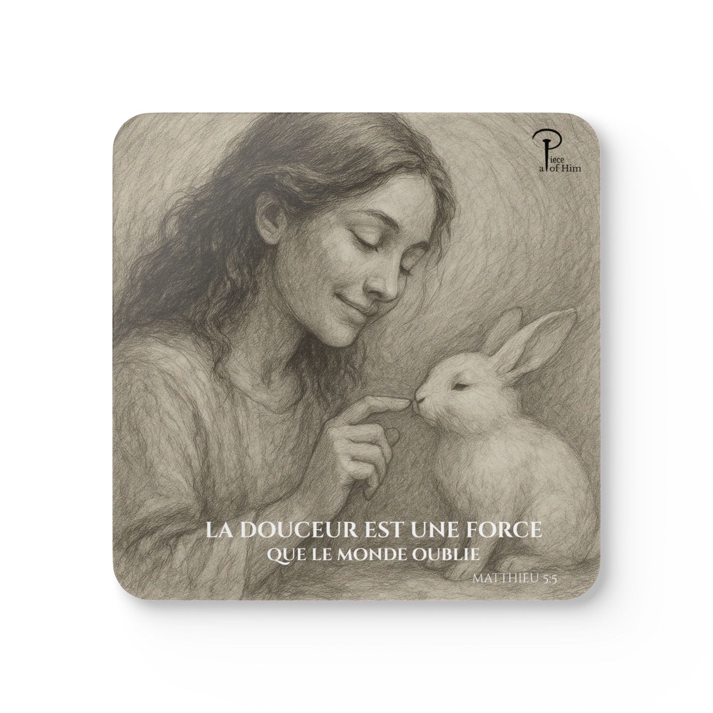 La Douceur Est Une Force - Artistic Cork Coaster Set