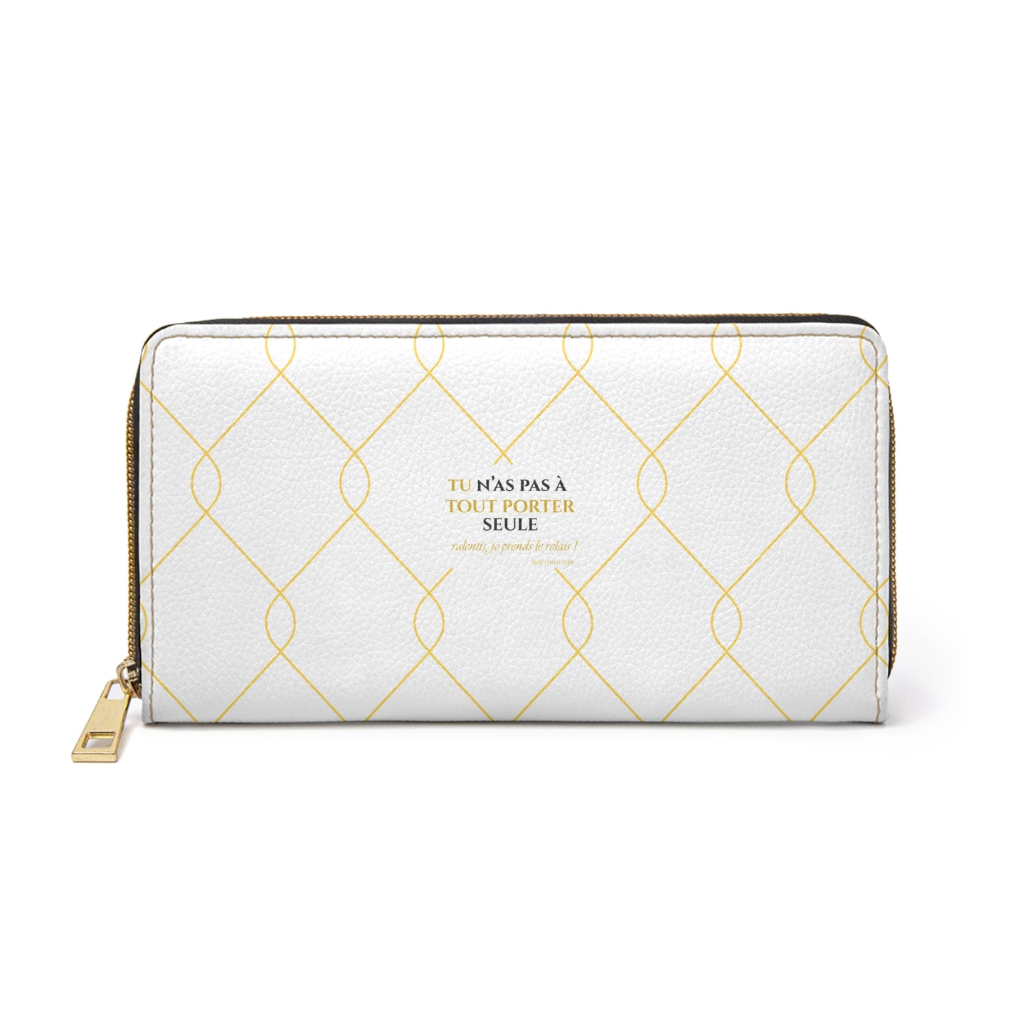 Tu n'as pas à tout porter seule - Chic Zipper Wallet -white