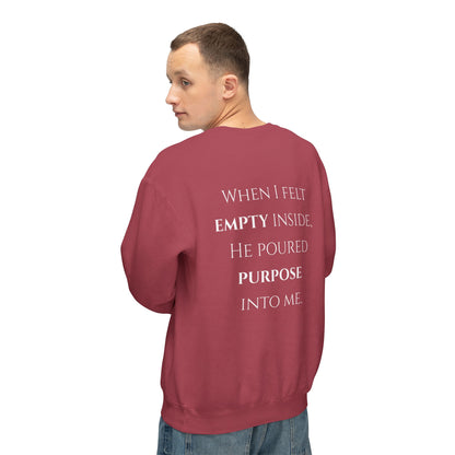 He Poured Purpose - Unisex crewneck sweatshirt