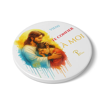 Viens te confier à moi - Ceramic Coaster