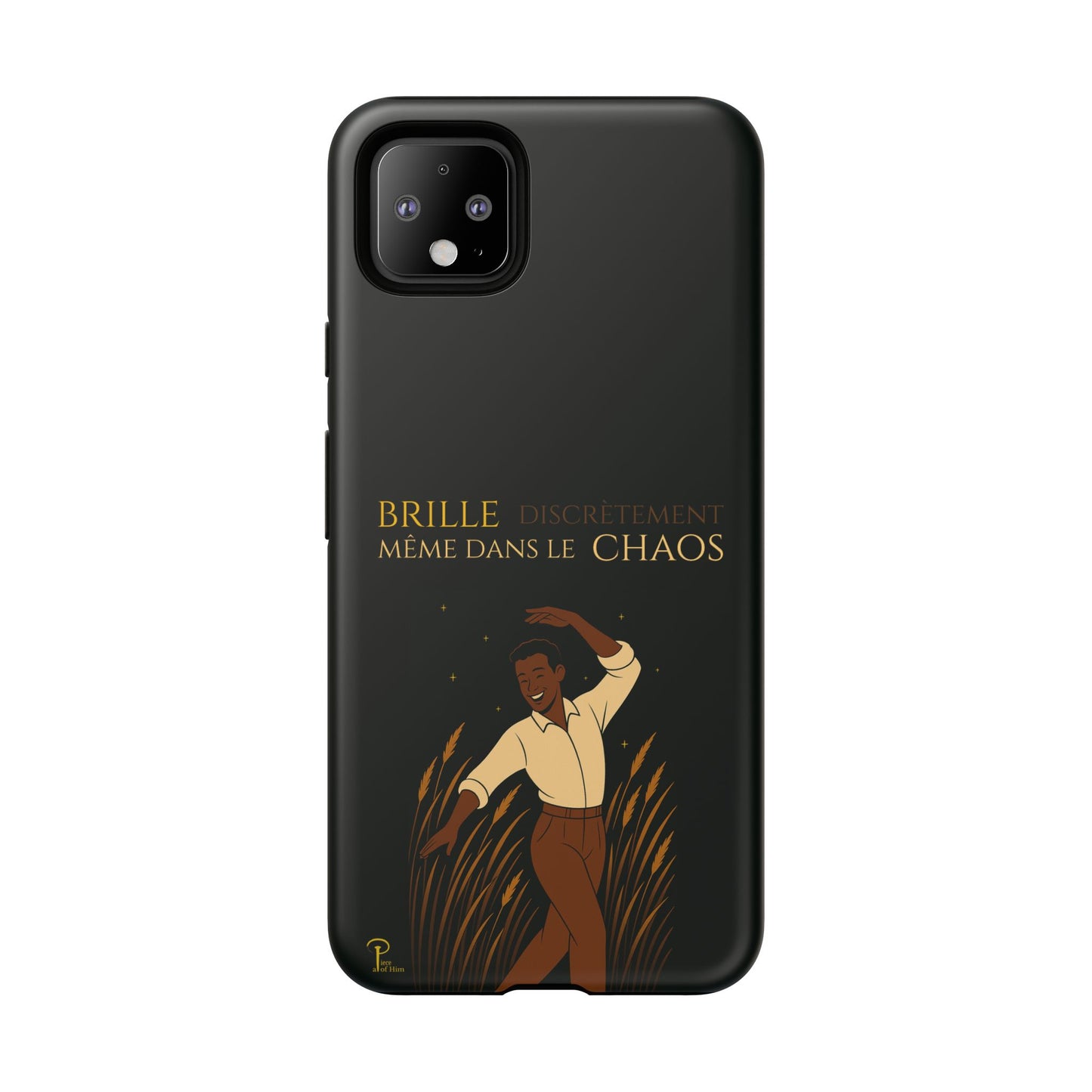 Brille discrètement - Chic Phone Case with a man dancing - black