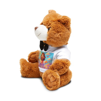 Teddy Bear "Jesus Loves You" pink/blue