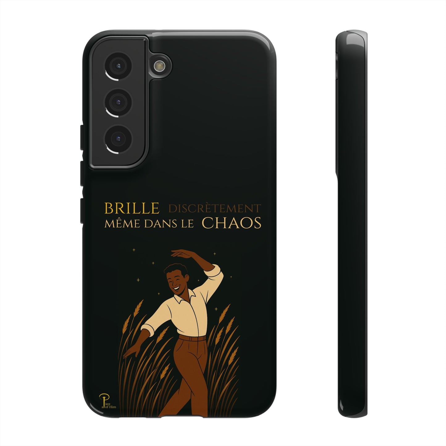 Brille discrètement - Chic Phone Case with a man dancing - black
