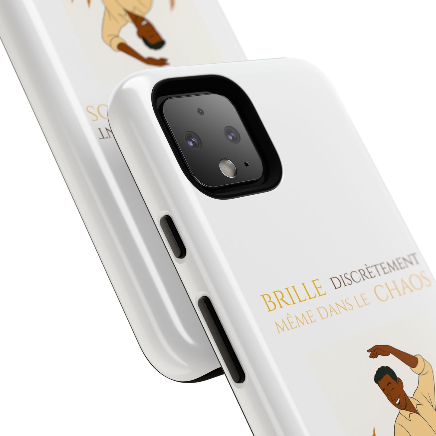 Brille discrètement with Image - Chic Phone Case white