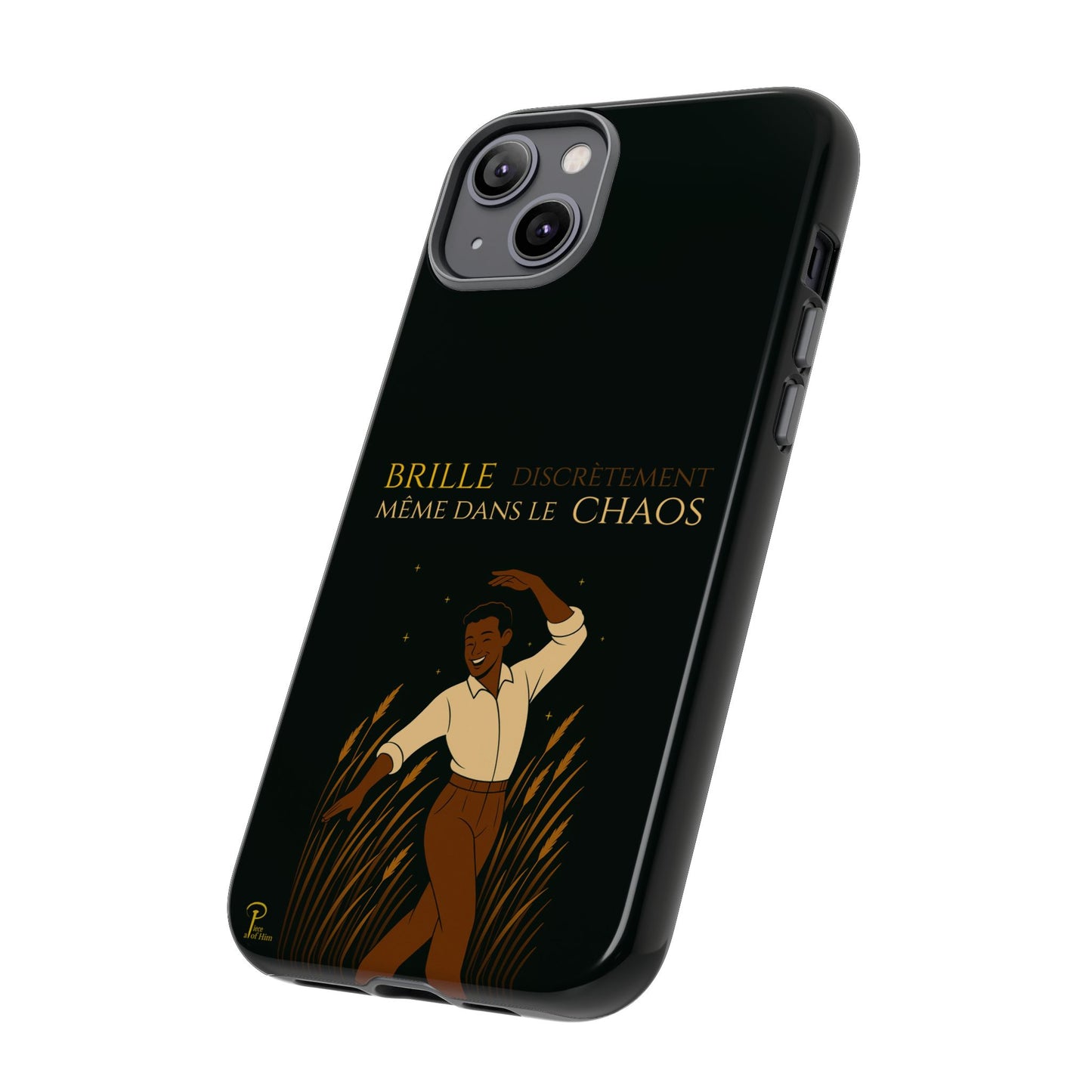 Brille discrètement - Chic Phone Case with a man dancing - black