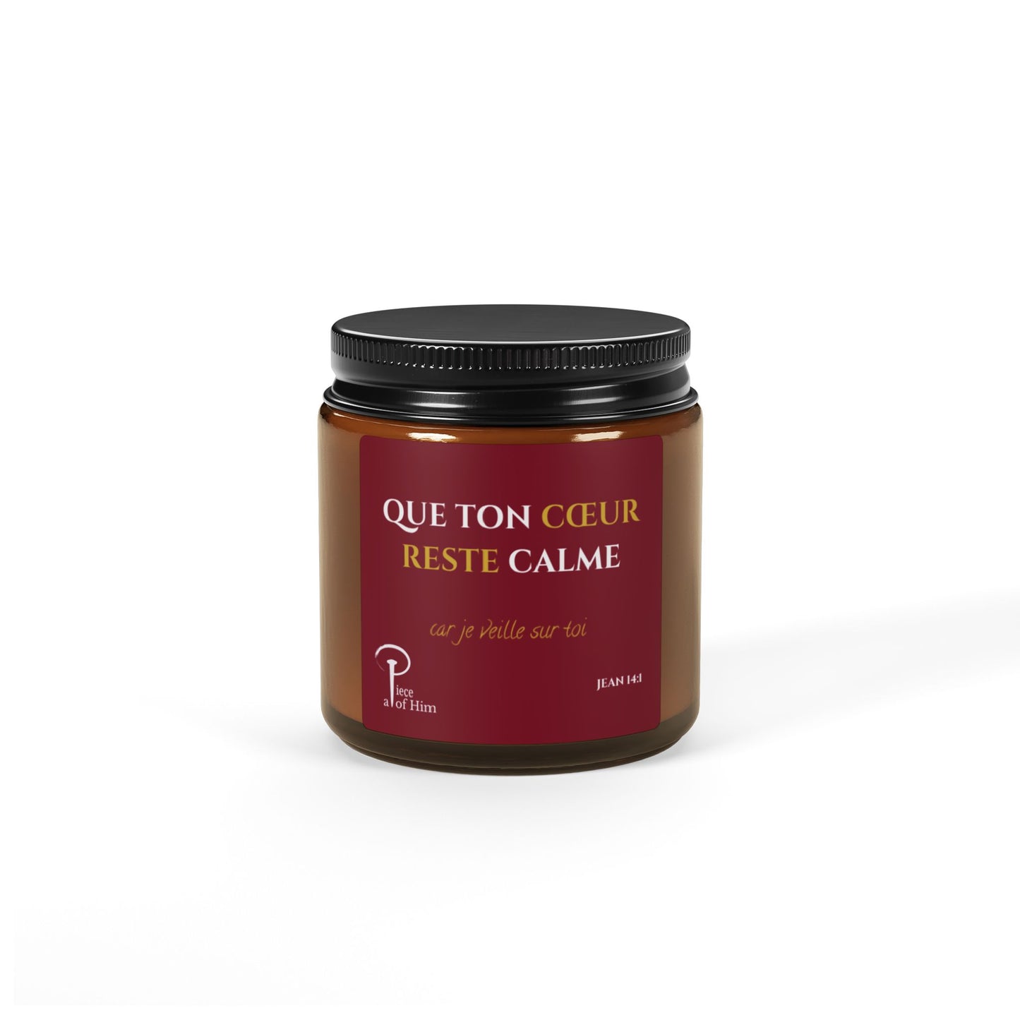 Que ton cœur reste calme - Scented Soy Candle-burgundy