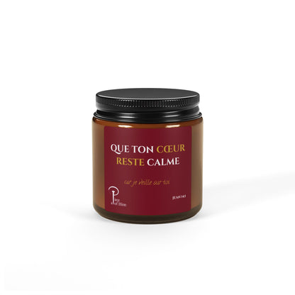 Que ton cœur reste calme - Scented Soy Candle-burgundy