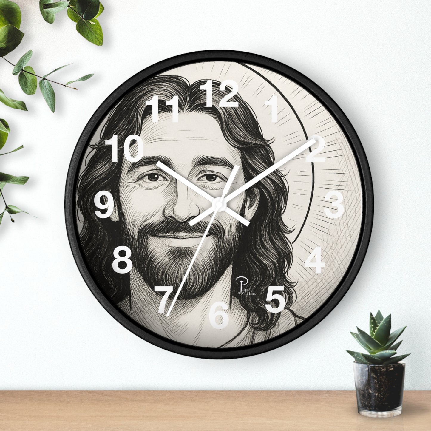 Smiling Jesus Wall Clock - Faithful Decor for Home or Office