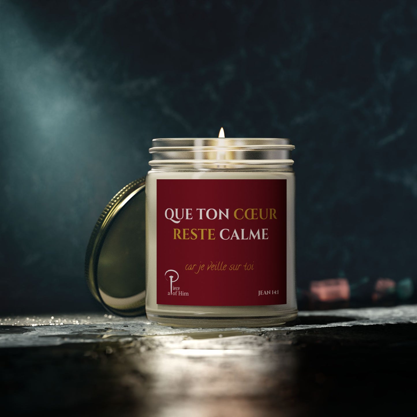 Que Ton Cœur Reste Calme -Calming Scented Candle - burgundy