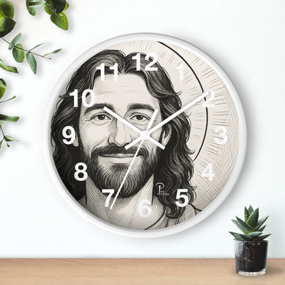 Smiling Jesus Wall Clock - Faithful Decor for Home or Office