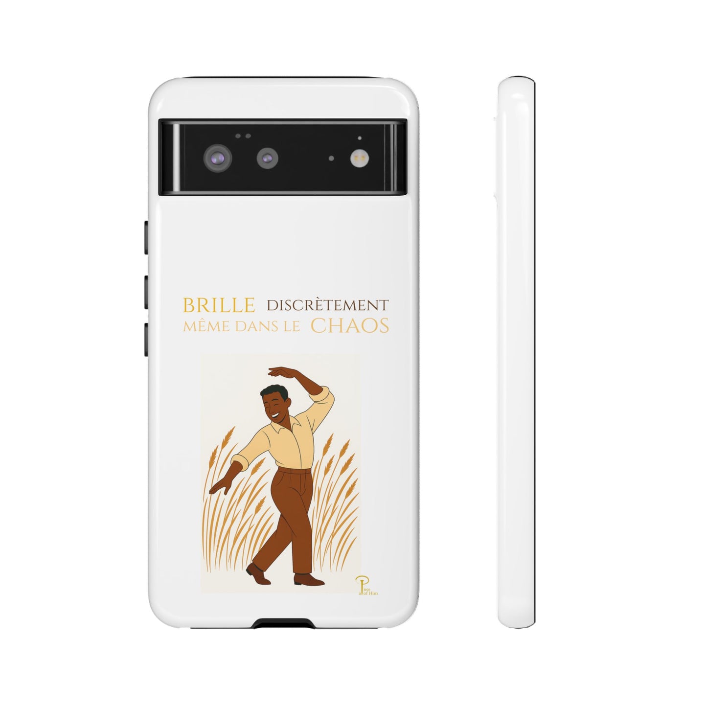 Brille discrètement with Image - Chic Phone Case white