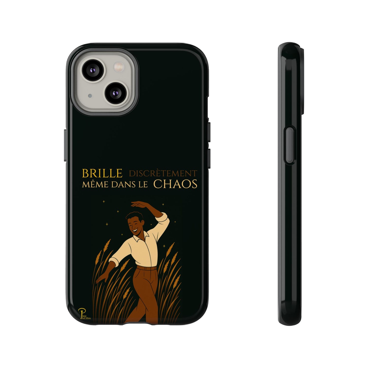 Brille discrètement - Chic Phone Case with a man dancing - black