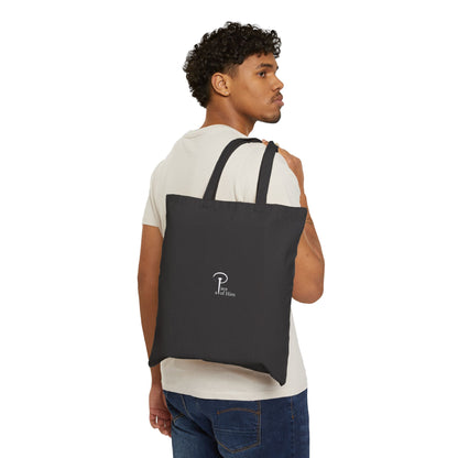 Cotton Canvas Tote Bag - black