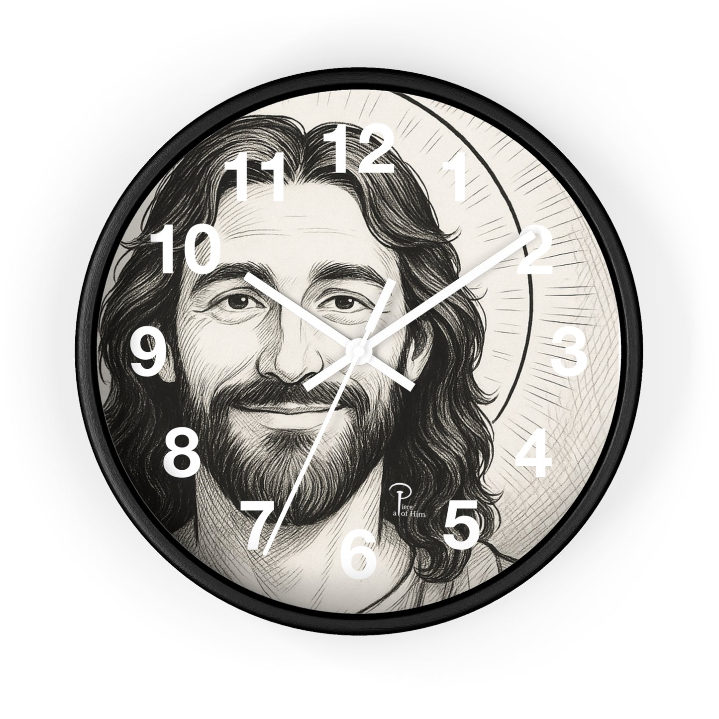 Smiling Jesus Wall Clock - Faithful Decor for Home or Office