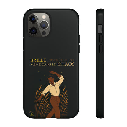 Brille discrètement - Chic Phone Case with a man dancing - black