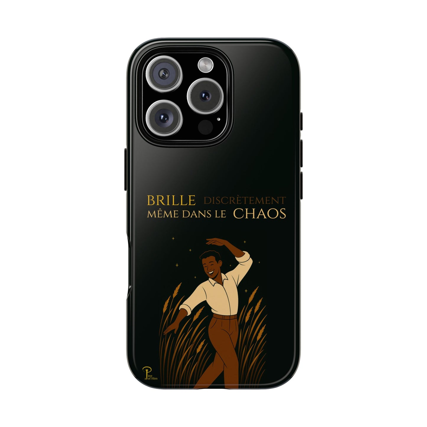 Brille discrètement - Chic Phone Case with a man dancing - black