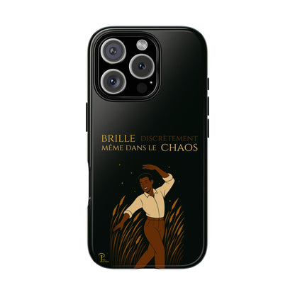 Brille discrètement - Chic Phone Case with a man dancing - black