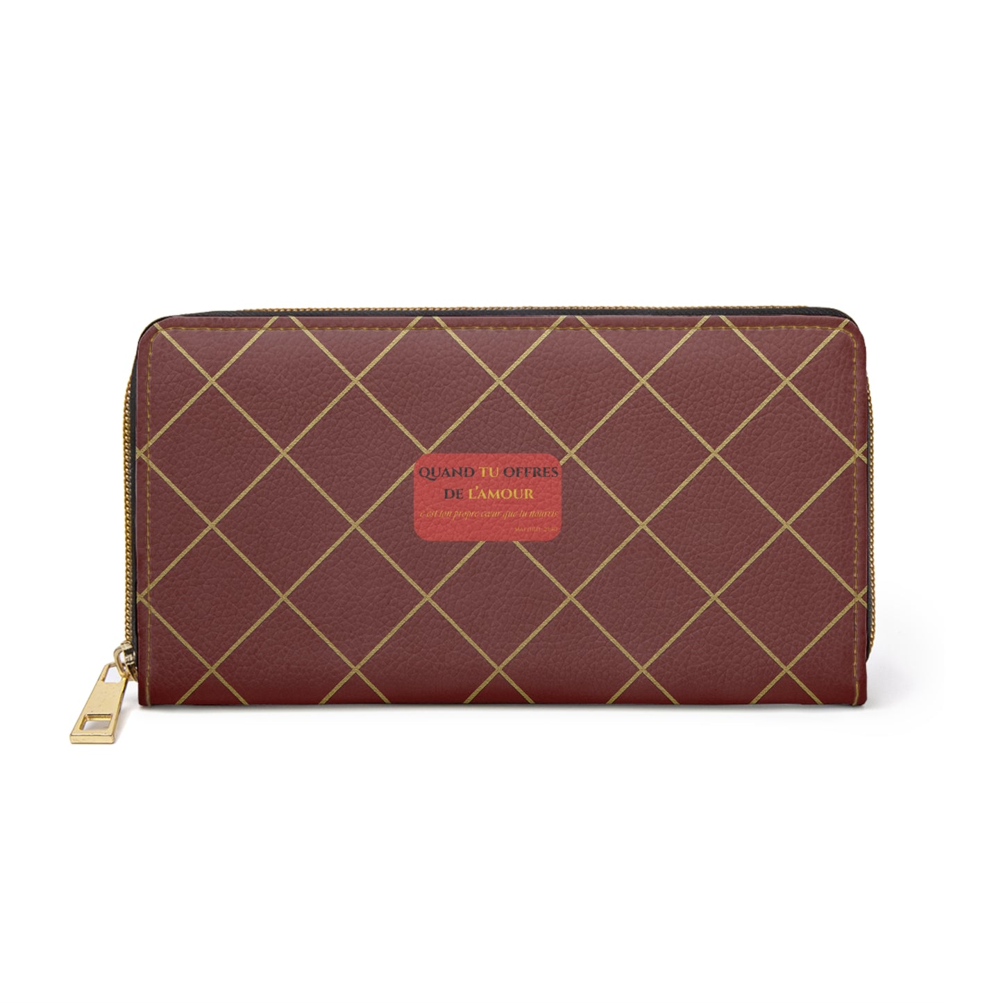Quand tu offres  de l’amour-Chic Zipper Wallet - burgundy