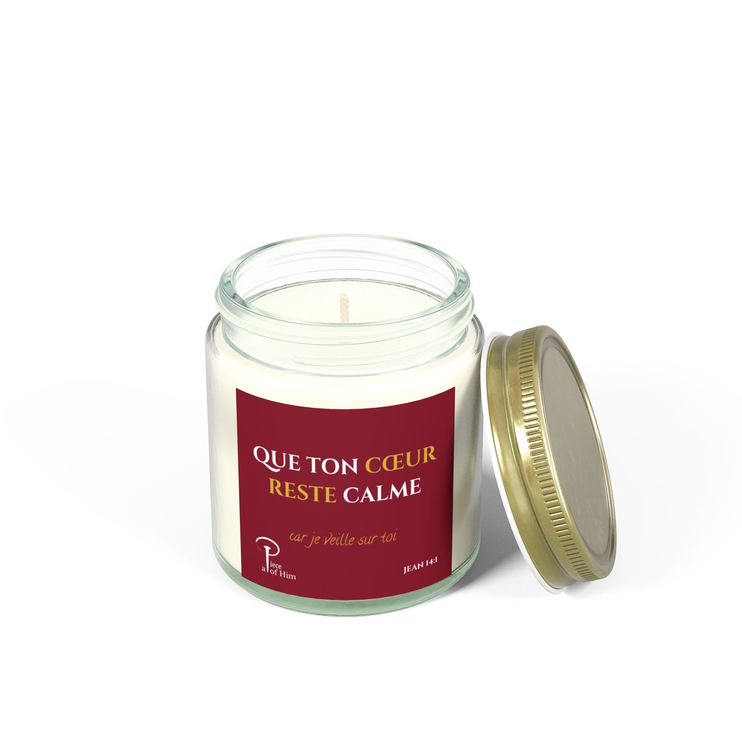 Que Ton Cœur Reste Calme -Calming Scented Candle - burgundy