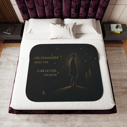 Ose demander avec foi - Cozy Sherpa Blanket - man