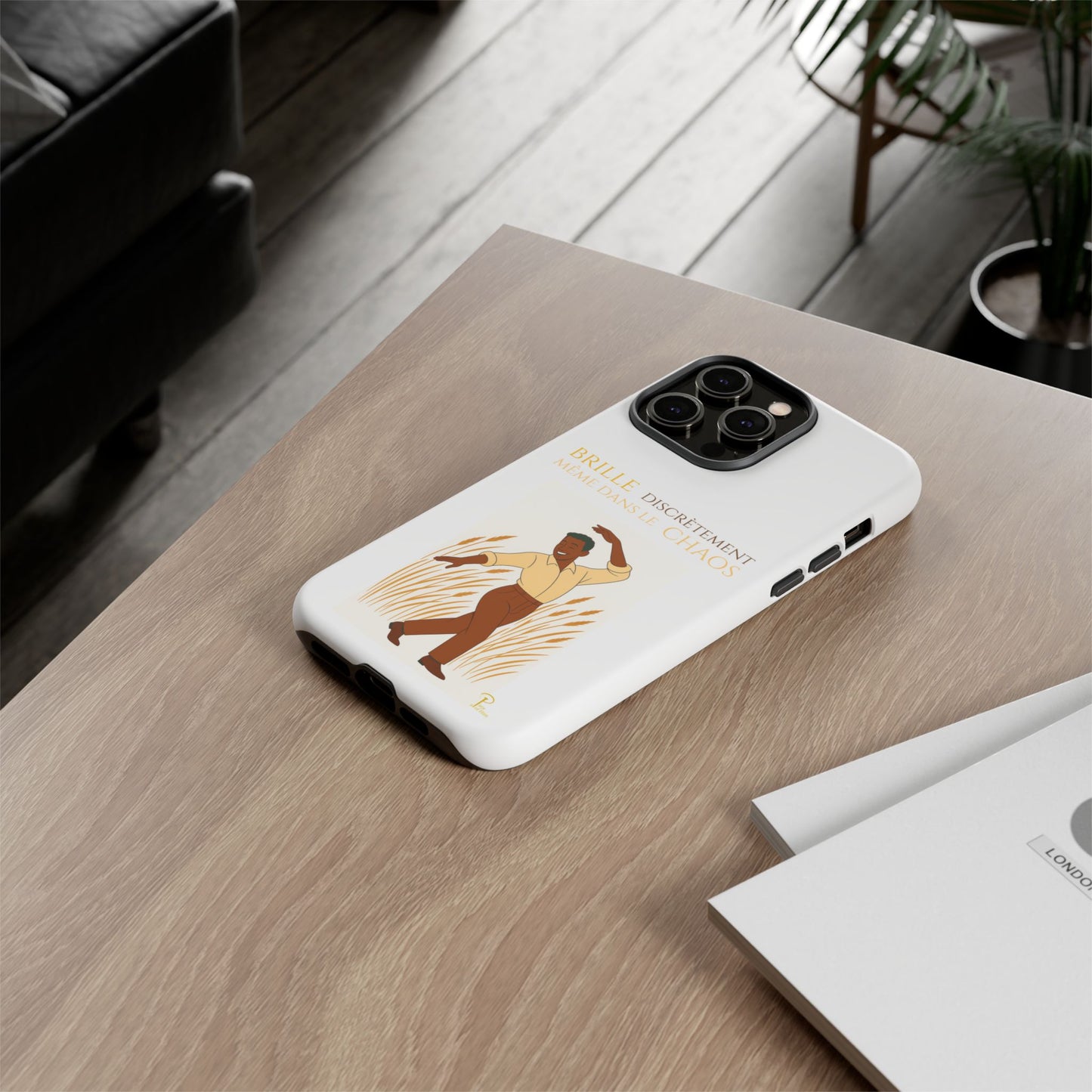 Brille discrètement with Image - Chic Phone Case white