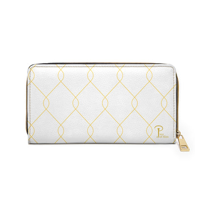 a Piece of Him - Chic white zipper wallet