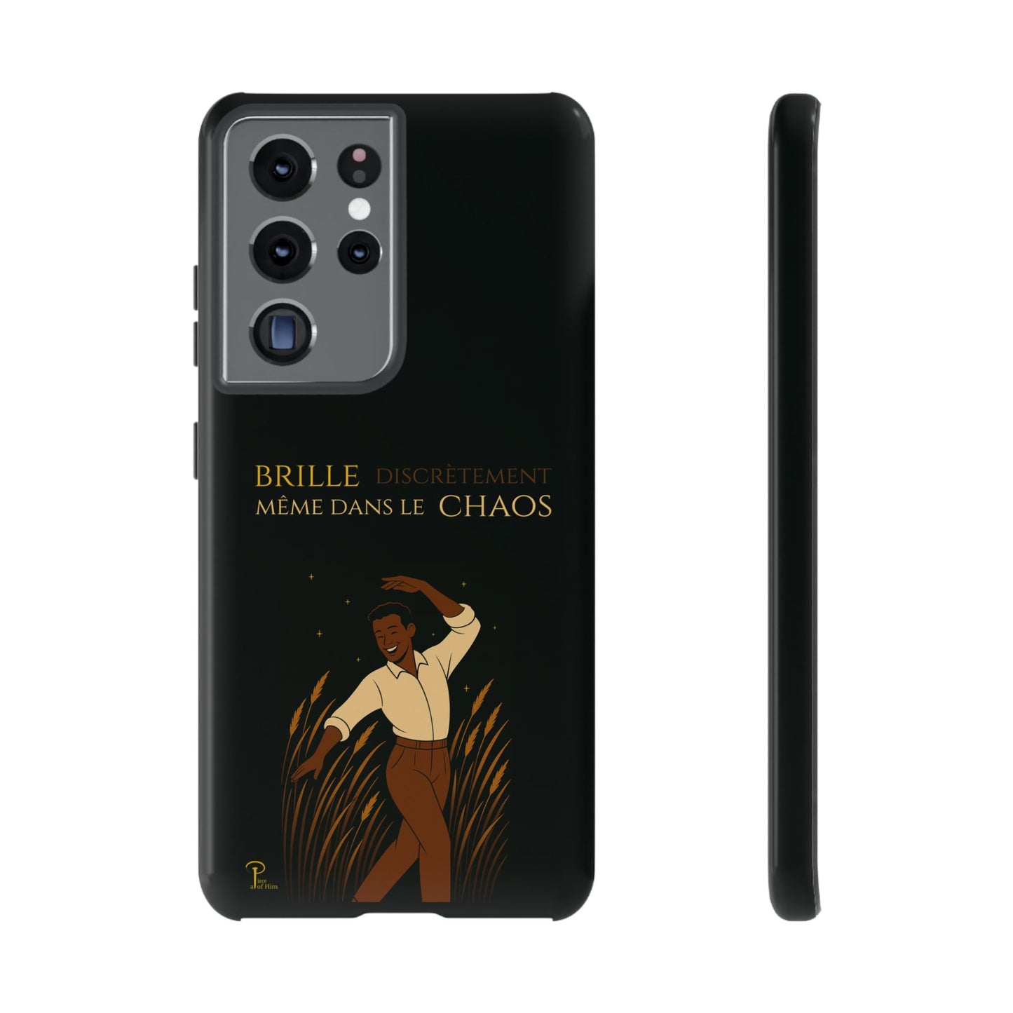 Brille discrètement - Chic Phone Case with a man dancing - black
