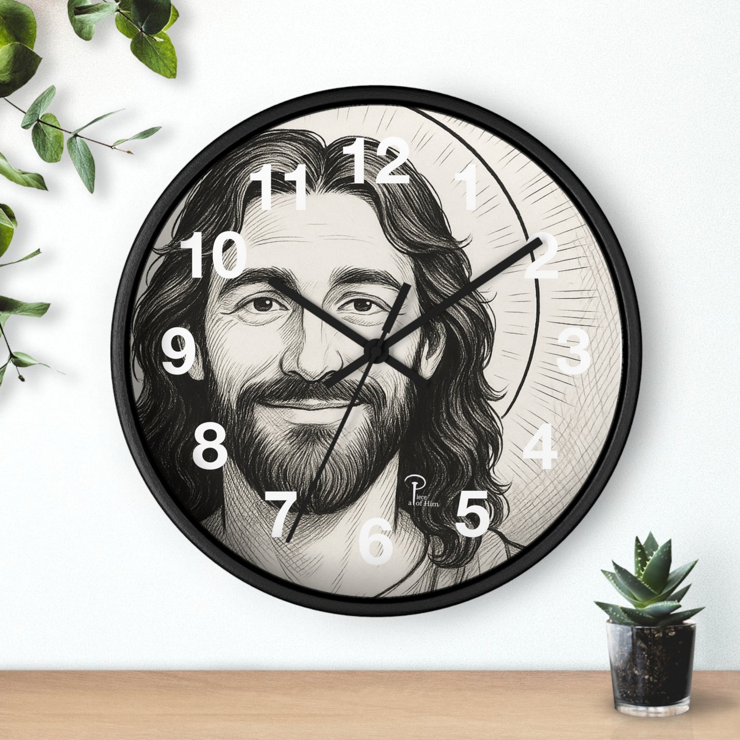 Smiling Jesus Wall Clock - Faithful Decor for Home or Office