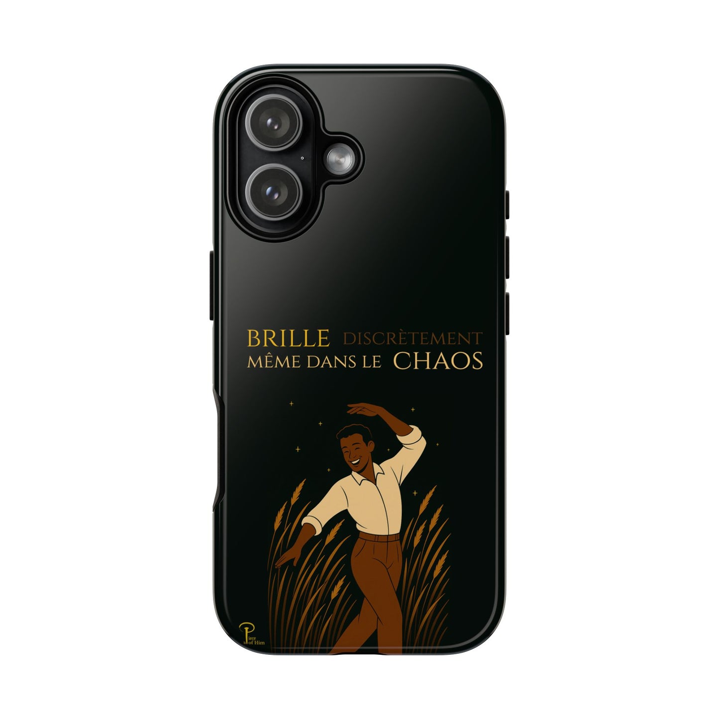 Brille discrètement - Chic Phone Case with a man dancing - black