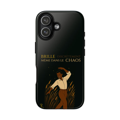 Brille discrètement - Chic Phone Case with a man dancing - black