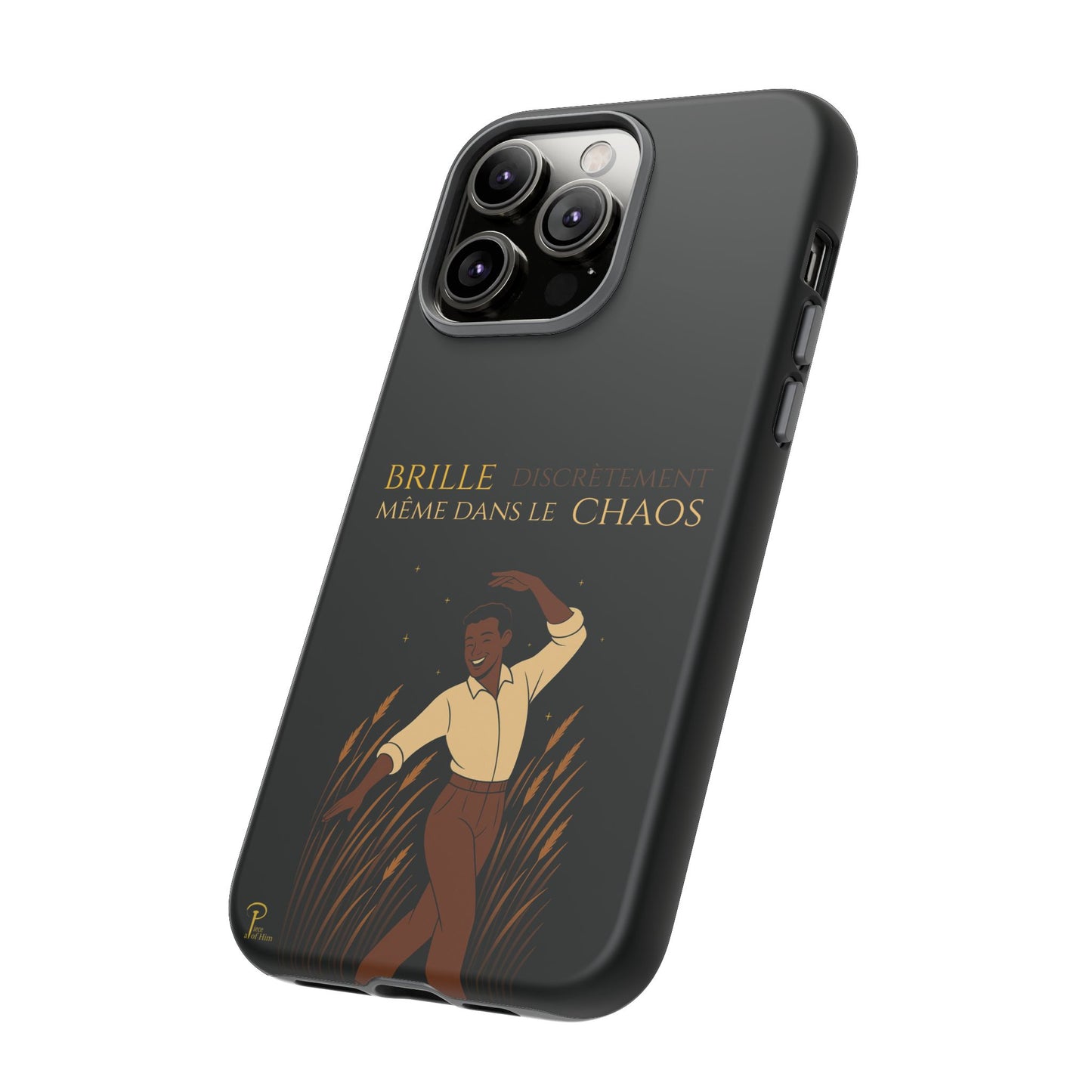 Brille discrètement - Chic Phone Case with a man dancing - black