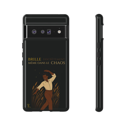 Brille discrètement - Chic Phone Case with a man dancing - black