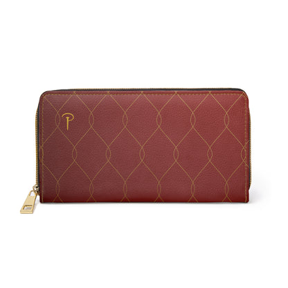 a Piece of Him - Chic dark red zipper wallet