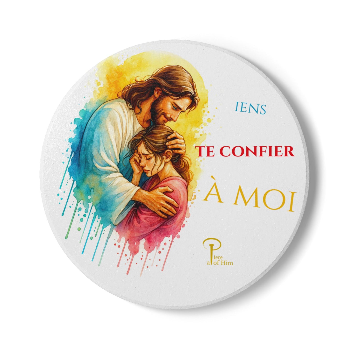 Viens te confier à moi - Ceramic Coaster