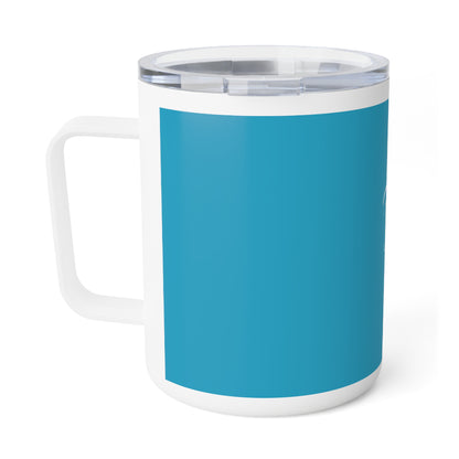 Insulated Coffee Mug with our logo - turquoise