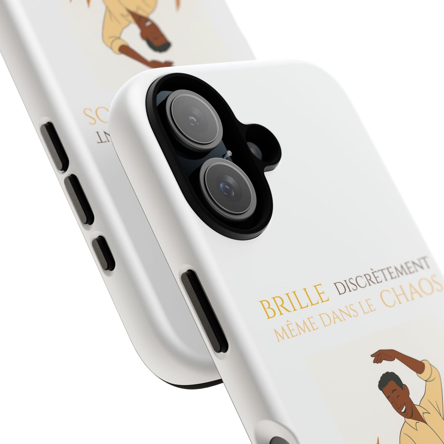 Brille discrètement with Image - Chic Phone Case white