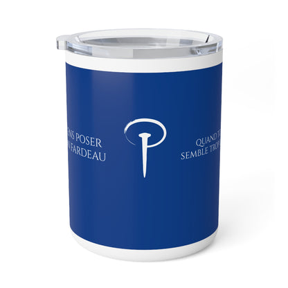 Viens poser ton fardeau - Insulated Coffee Mug - blue