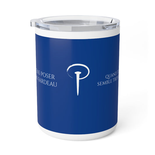 Viens poser ton fardeau - Insulated Coffee Mug - blue