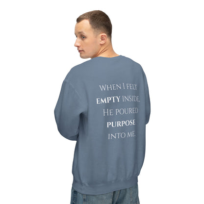 He Poured Purpose - Unisex crewneck sweatshirt